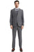 Men's Stacy Adams Vested Vintage Herringbone Tweed Suit in Grey