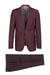 Porto Burgandy, Slim Fit, Pure Wool Suit by Tiglio Luxe - Burgandy