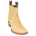 Honey Suede Charro Square Toe Boots