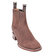 Topo Suede Charro Square Toe Boots