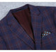Saco vaquero - Western Sport Coat - Western Blazer - Mens Slim Fit Two Button Sport Coat Blazer In Purple & Blue Windowpane Plaid