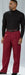Pacelli Burgundy ~ Wine ~ Maroon Color Pleated Baggy Fit Dress Pants Unhemmed Unfinished Bottom Men'S Wide Leg Trousers - Cheap Priced Dress Slacks For Men On Sale