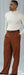 Pacelli Cognac Pleated Baggy Fit Dress Pants unhemmed unfinished bottom - Cheap Priced Dress Slacks For Men On Sale
