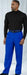 Pacelli Royal Blue Pleated Baggy Fit Dress Pants Unhemmed Unfinished Bottom Men'S Wide Leg Trousers