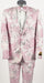 Package Combo Mens Pink Suit - Paisley Fancy Floral Suit with Matching Bowtie