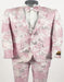 Package Package Combo Mens Pink Suit - Paisley Fancy Floral Suits with Matching Bowtie