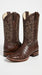 Men’s Brown Caiman Square Toe Cowboy Boots, Exotic Western Dress Boots for Rodeo and Country Wear