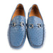 P01409 Palm Beach Genuine Ostrich Driver- Ocean Blue