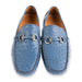 P01409 Palm Beach Genuine Ostrich Driver- Ocean Blue