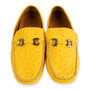 P014093 Palm Beach Genuine Ostrich Driver- Yellow