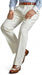 Men’s Ivory Cream Pleated Dress Pants, Off White Formal Trousers with Unhemmed Bottom