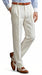 Men’s Ivory Cream Pleated Dress Pants, Off White Formal Trousers with Unhemmed Bottom