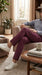 Men’s slacks Wine Ganagster Chalk Striped ~ Pinstripe 1920's Style Flat Front or  Pleated Pants Available In Big And Tall unhemmed unfinished bottom