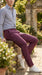 Men’s slacks Wine Ganagster Chalk Striped ~ Pinstripe 1920's Style Flat Front or  Pleated Pants Available In Big And Tall unhemmed unfinished bottom