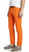 Men’s Orange Dress Pants with Flat Front, Smart Casual Formal Trousers