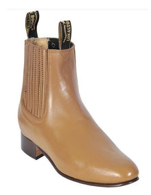 Pate Los Altos Boots Men's Charro Botin Short Ankle Deer Leather Boots