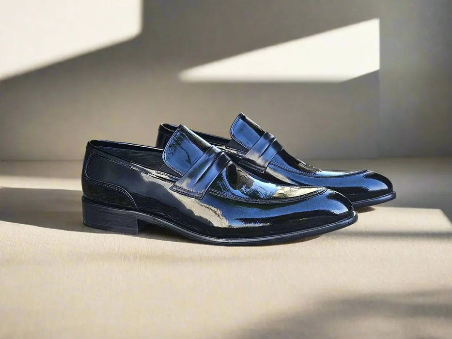 Patent Leather Tuxedo  Loafer Penny