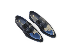 Carrucci Patent Leather Tuxedo Penny Loafer