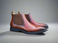 Carrucci Patina Chelsea Boot with Lug Sole