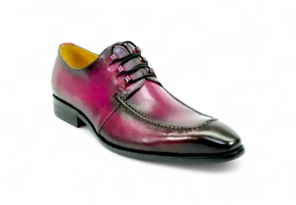 Carrucci Patina Finish Calfskin Lace-up Shoe