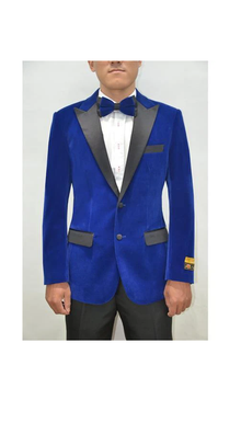 Peak Lapel Fashion Smoking Casual Velour Cocktail Tuxedo velour Blazer Jacket Men's blazer