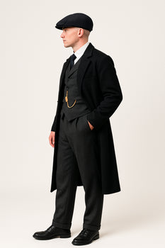Brand New Quality Peaky Blinders Style Tweed Vested Peaky Blinders Suit - Peaky Blinders Outfit + Overcoat + Hat - Image 4