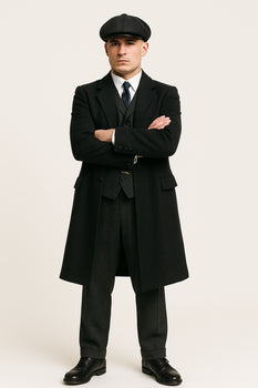 Brand New Quality Peaky Blinders Style Tweed Vested Peaky Blinders Suit - Peaky Blinders Outfit + Overcoat + Hat - Image 7