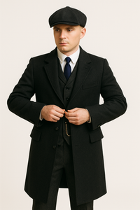 Brand New Quality Peaky Blinders Style Tweed Vested Peaky Blinders Suit - Peaky Blinders Outfit + Overcoat + Hat