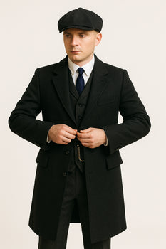 Brand New Quality Peaky Blinders Style Tweed Vested Peaky Blinders Suit - Peaky Blinders Outfit + Overcoat + Hat - Image 8