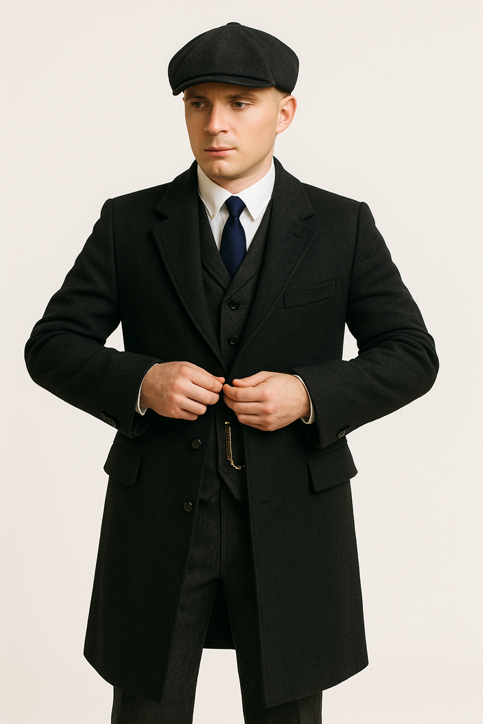 Brand New Quality Peaky Blinders Style Tweed Vested Peaky Blinders Suits - Peaky Blinders Outfit + Overcoat + Hat - Image 7