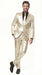 Shiny Metallic Party Champagne Suit