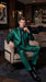 Shiny Metallic Party Emerald Suit