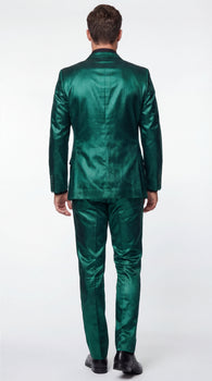 Shiny Metallic Party Emerald Suit