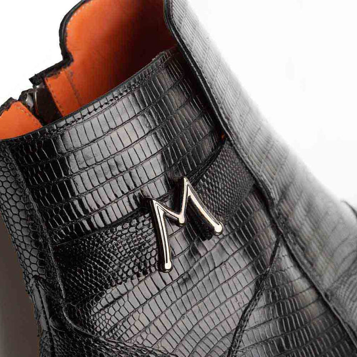 Peninsula Emblem Black Lizard Boots By Mezlan Made In Spain Brand