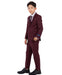 Perry Ellis Boys Suit Solid Burgundy