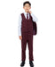 Perry Ellis Boys Suit Solid Burgundy