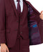 Perry Ellis Boys Suit Solid Burgundy
