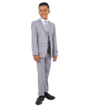 Perry Ellis Boys Suit Solid Light Grey
