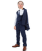 Perry Ellis Boys Suit Solid Navy