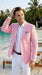 Men’s Pink Lightweight Easter Suit, Jacket and Pants Summer Wedding Prom Dress Suit Set