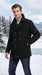 Men’s Black Big and Tall Wool Peacoat – Regular Fit Double-Breasted Winter Coat
