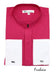 Fashion Hidden Button French Cuff Mandarin Collarless Dress Fuchsia ~ fuschia~ hot Preacher Round Style Pink Men's Dress Shirt