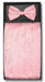Men's Pink Paisley Design Polyester Bowtie & Matching Cummerbund