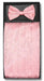 Men's Pink Paisley Design Polyester Bowtie & Matching Cummerbund