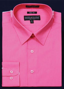 hot pink dress shirts for men First Class Long Sleeve Dress Shirts - Hot Pink
