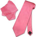 Pinkish Color Necktie and Handkerchief Matching Neck Tie Set  - Men's Neck Ties - Mens Dress Tie - Trendy Mens Ties