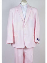 Pink 2 Button Men's Classic Fit Suit