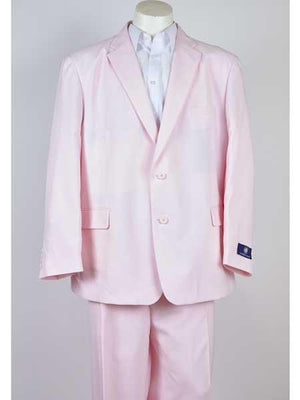 Pink 2 Button Men's Classic Fit Suit
