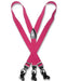 Men'S Hot Pink Fuchsia ~ Fuschia ~ Hot Pink Suspenders For Men Y Shape Back Elastic Button & Clip Convertible