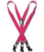 Men'S Hot Pink Fuchsia ~ Fuschia ~ Hot Pink Suspenders For Men Y Shape Back Elastic Button & Clip Convertible